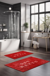 Mijölnir Juego de alfombrillas de baño CT-5402 de 2 piezas, Multicolor